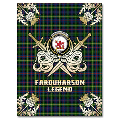 Farquharson Modern Tartan Gold Courage Symbol Blanket