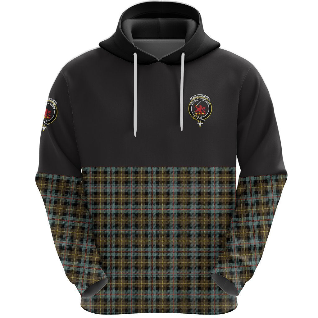 Farquharson Weathered Clan Half Of Tartan Hoodie