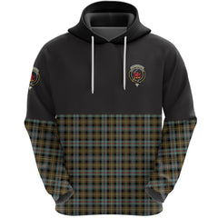 Farquharson Weathered Clan Half Of Tartan Hoodie