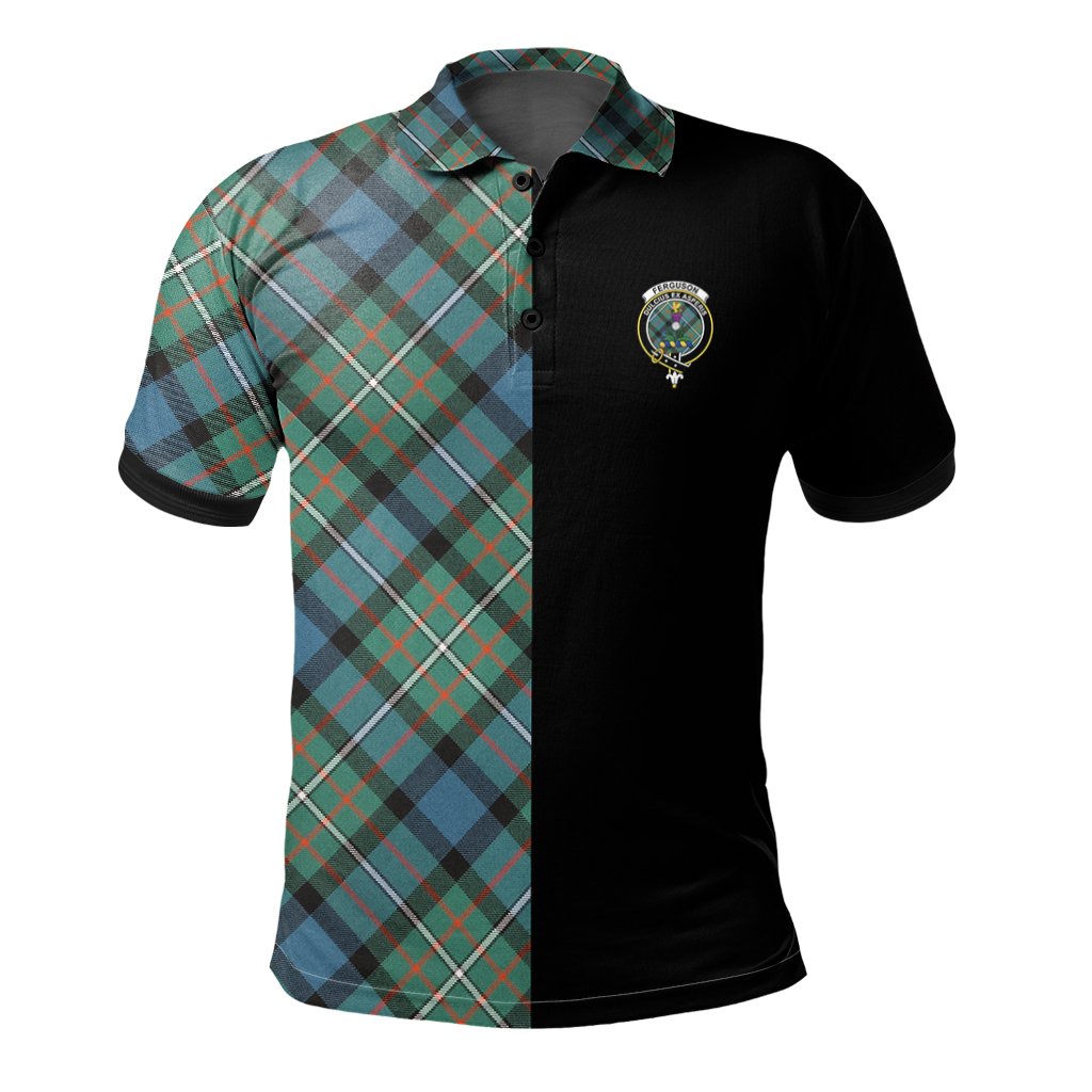 Ferguson Ancient Tartan Polo Shirt Half of Me - Cross Style
