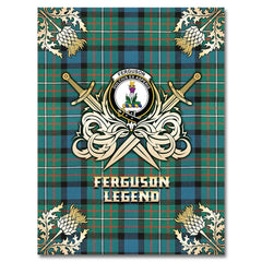 Ferguson Ancient Tartan Gold Courage Symbol Blanket