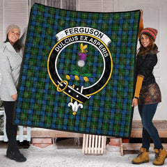 Ferguson of Atholl Tartan Crest Quilt
