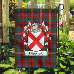 Fitzgerald Red Tartan Crest Garden Flag