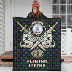 Fleming Tartan Crest Legend Gold Royal Premium Quilt