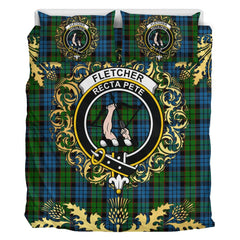 Fletcher 02 Tartan Crest Bedding Set - Golden Thistle Style