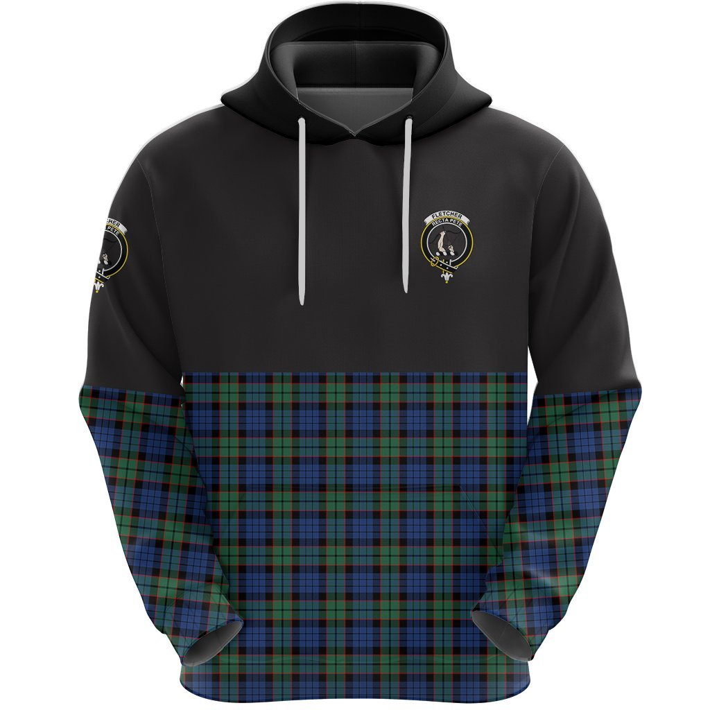Fletcher Ancient Clan Half Of Tartan Hoodie