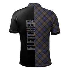 Fletcher of Dunans Tartan Polo Shirt Half of Me - Cross Style