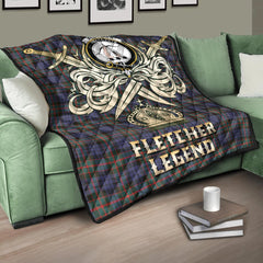 Fletcher of Dunans Tartan Crest Legend Gold Royal Premium Quilt