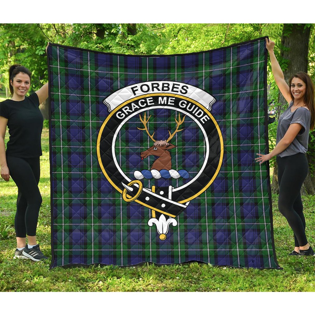 Forbes Tartan Crest Quilt