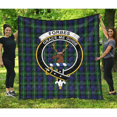 Forbes Tartan Crest Quilt