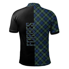 Forbes Ancient Tartan Polo Shirt Half of Me - Cross Style