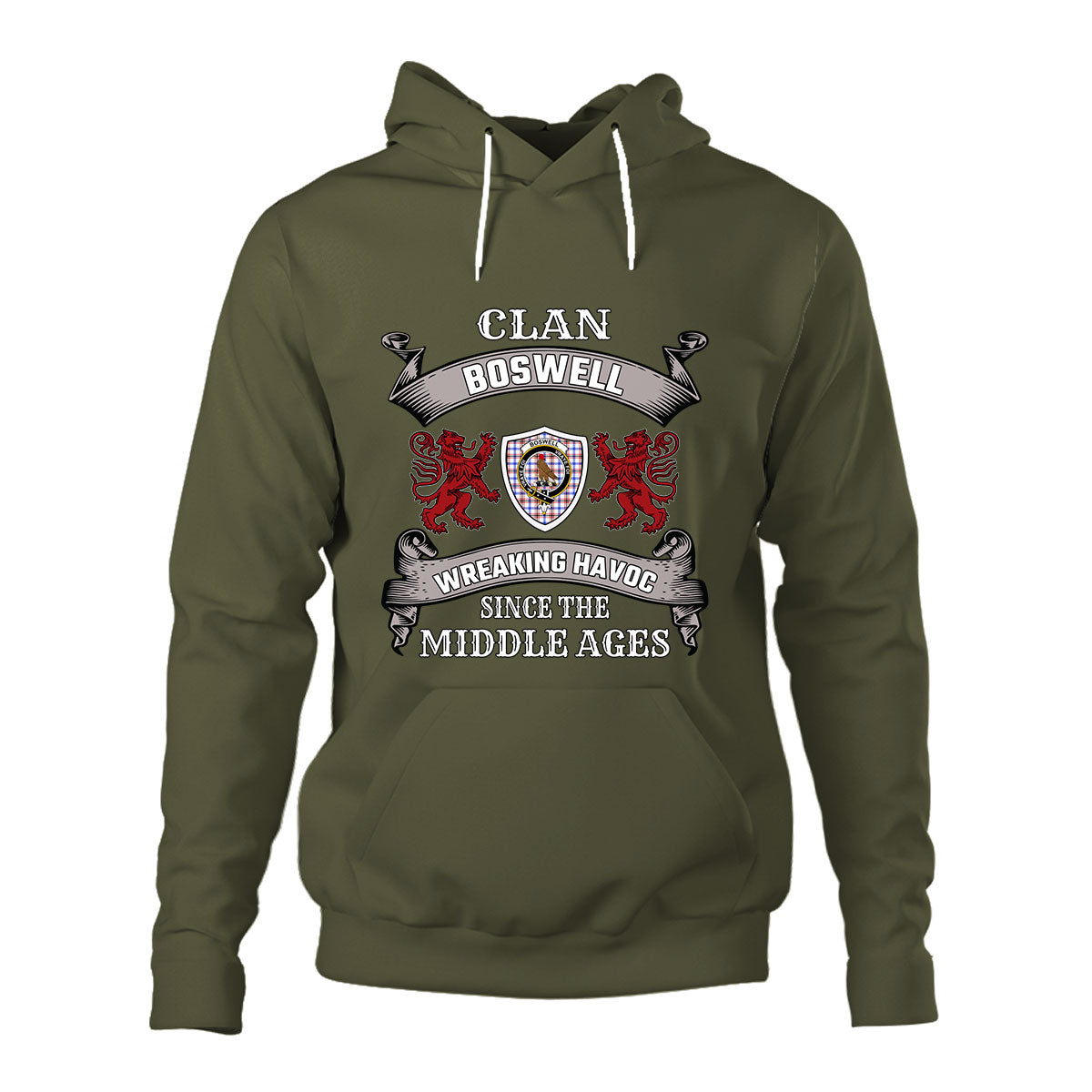 Boswell Family Tartan - 2D Unisex Hoodie