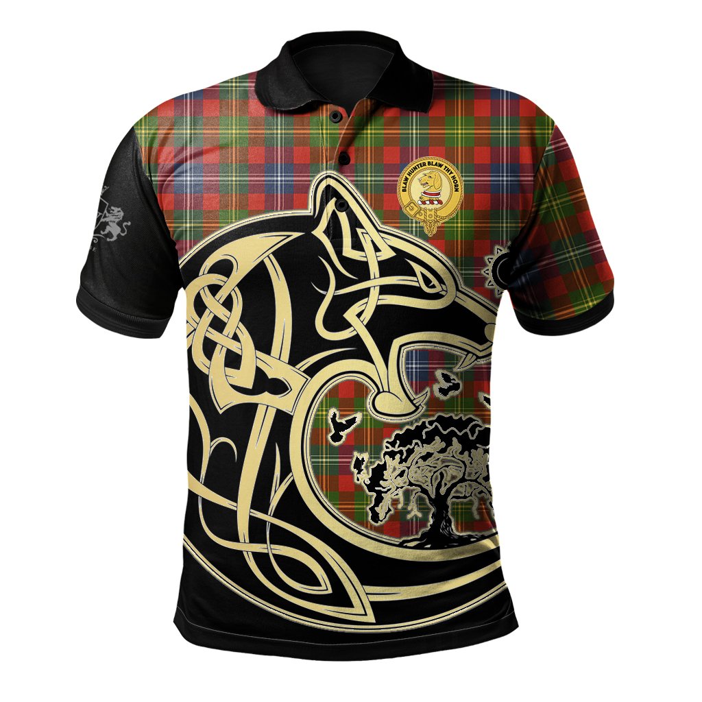 Forrester Tartan Polo Shirt Viking Wolf