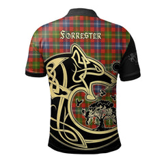 Forrester Tartan Polo Shirt Viking Wolf