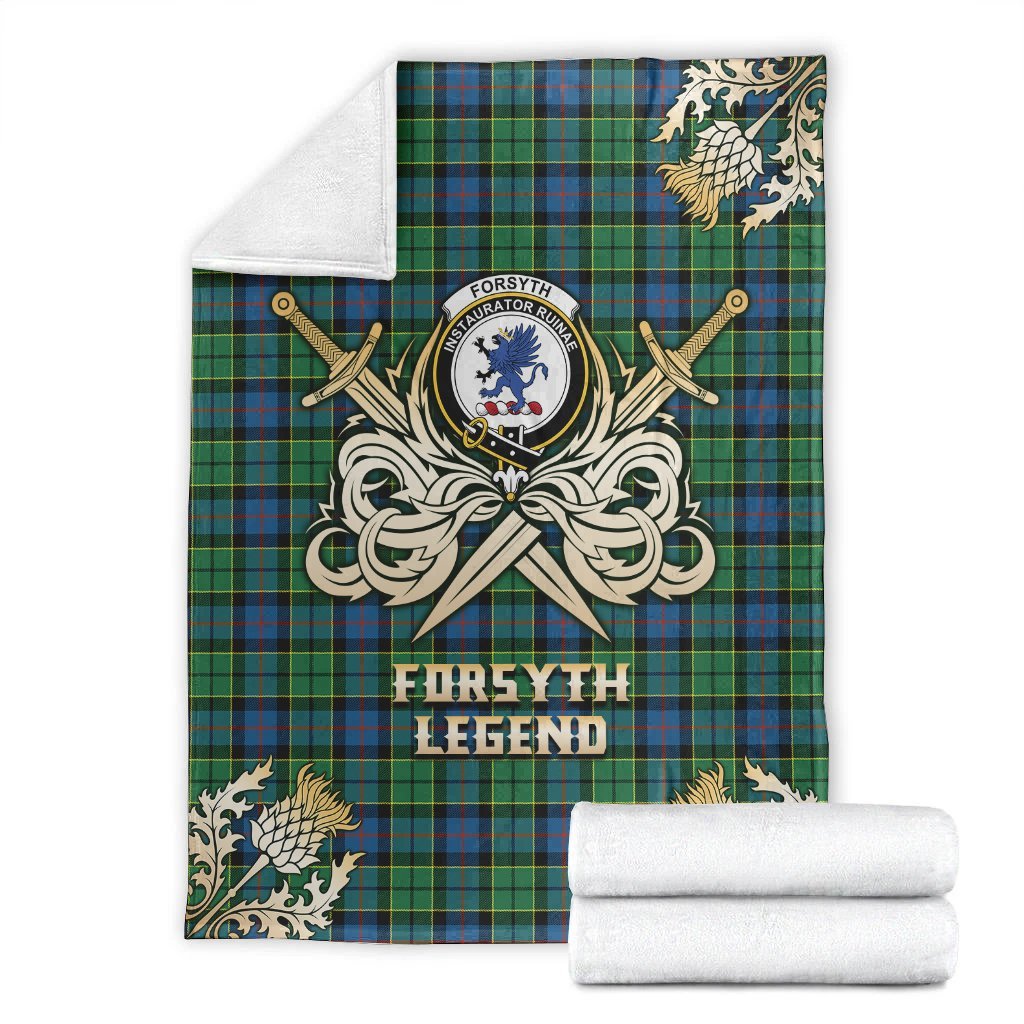 Forsyth Ancient Tartan Gold Courage Symbol Blanket