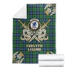 Forsyth Ancient Tartan Gold Courage Symbol Blanket