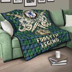 Forsyth Ancient Tartan Crest Legend Gold Royal Premium Quilt