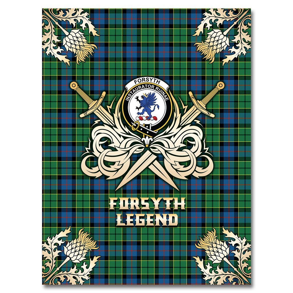 Forsyth Ancient Tartan Gold Courage Symbol Blanket