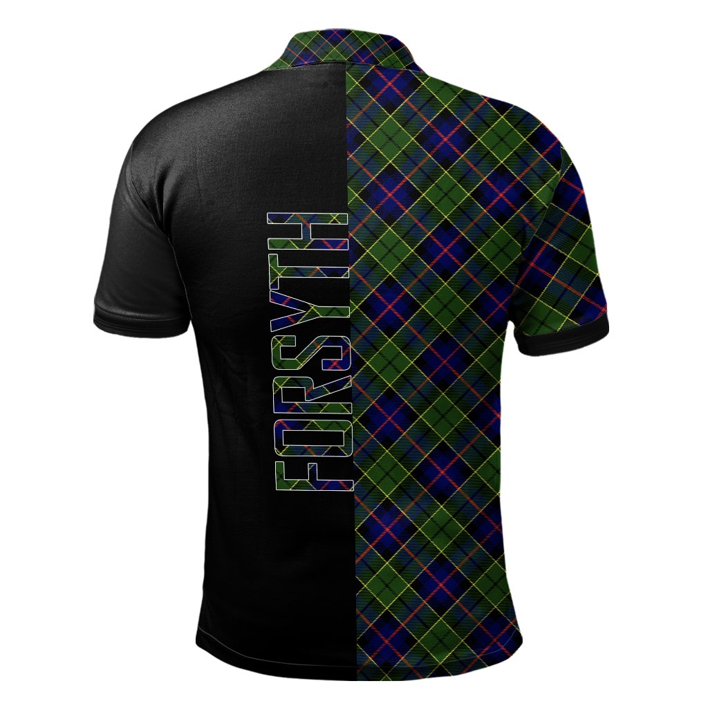 Forsyth Modern Tartan Polo Shirt Half of Me - Cross Style