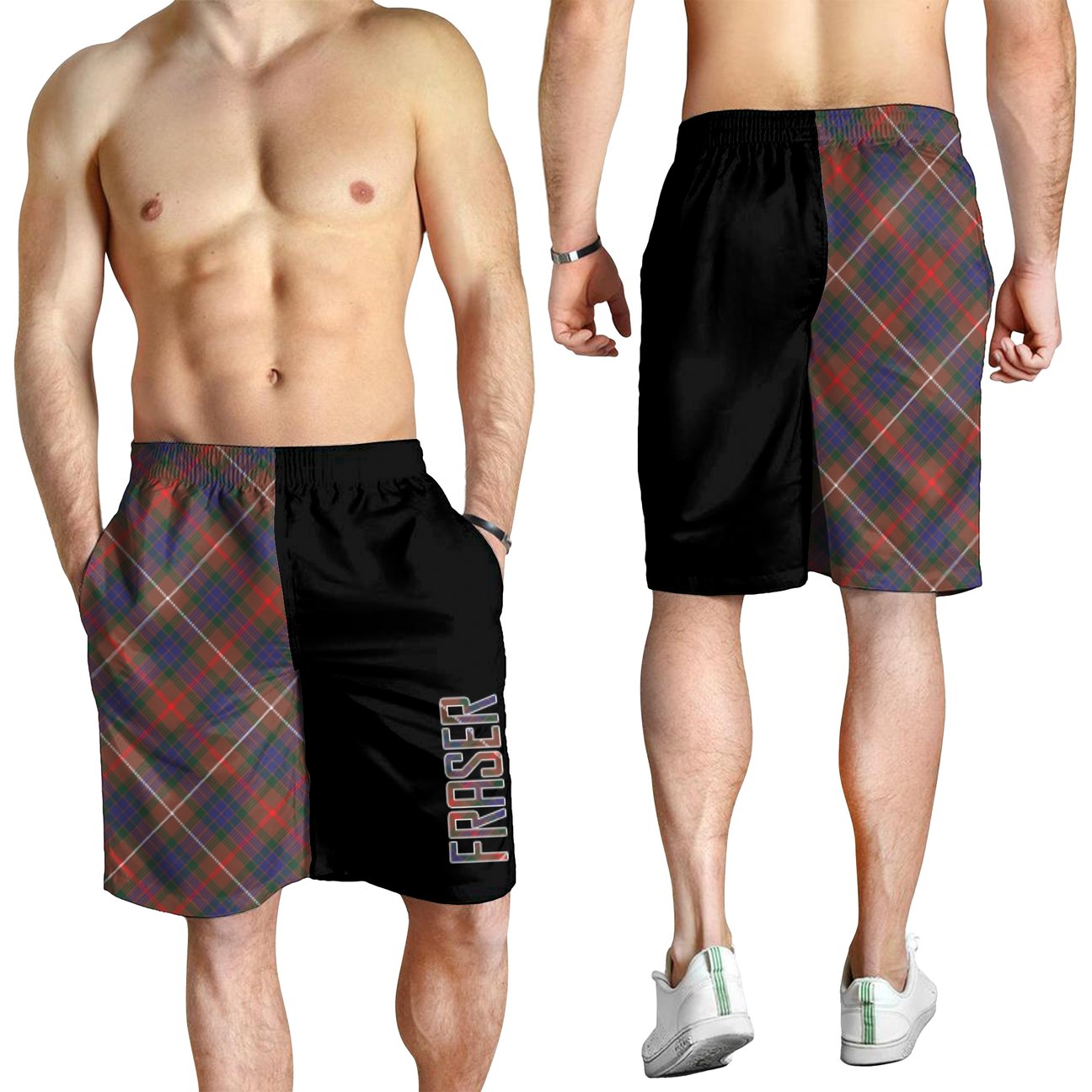 Fraser Hunting Modern Tartan Crest Men's Short - Cross Style