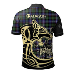 Galbraith Modern Tartan Polo Shirt Viking Wolf
