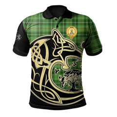 Galloway Tartan Polo Shirt Viking Wolf