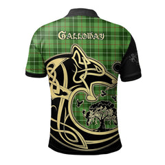 Galloway Tartan Polo Shirt Viking Wolf