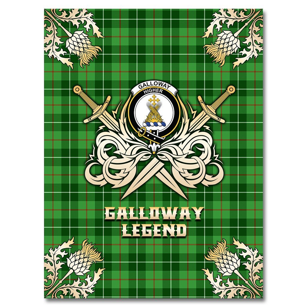 Galloway Tartan Gold Courage Symbol Blanket