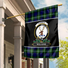 Forbes Modern Tartan Crest Garden Flag - Welcome Style
