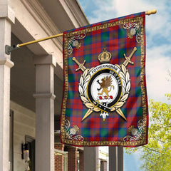 Fotheringham Tartan Crest Garden Flag - Celtic Thistle Style
