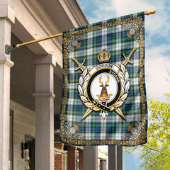 Gordon Dress Ancient Tartan Crest Garden Flag - Celtic Thistle Style