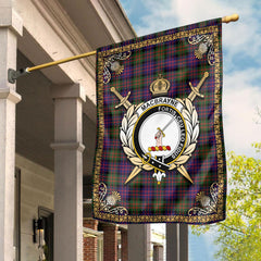 MacBrayne Tartan Crest Garden Flag - Celtic Thistle Style