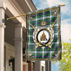 MacKenzie Dress Modern Tartan Crest Garden Flag - Celtic Thistle Style
