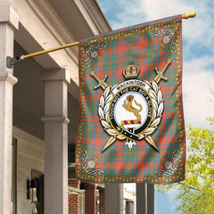 MacKintosh Ancient Tartan Crest Garden Flag - Celtic Thistle Style