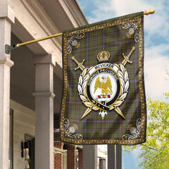 McVicker Tartan Crest Garden Flag - Celtic Thistle Style