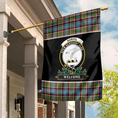 Norvel (or Norvill) Tartan Crest Garden Flag - Welcome Style