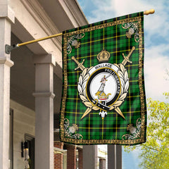 Wallace Hunting Modern Tartan Crest Garden Flag - Celtic Thistle Style