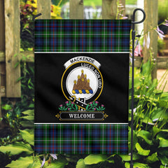 MacKenzie Modern Tartan Crest Garden Flag - Welcome Style