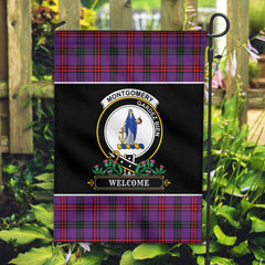 Montgomery Modern Tartan Crest Garden Flag - Welcome Style