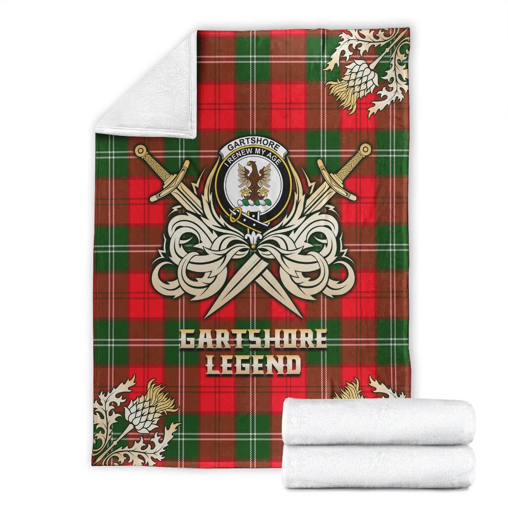 Gartshore Tartan Gold Courage Symbol Blanket
