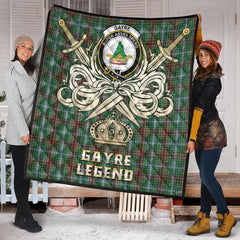 Gayre Tartan Crest Legend Gold Royal Premium Quilt