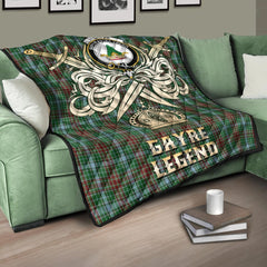 Gayre Tartan Crest Legend Gold Royal Premium Quilt