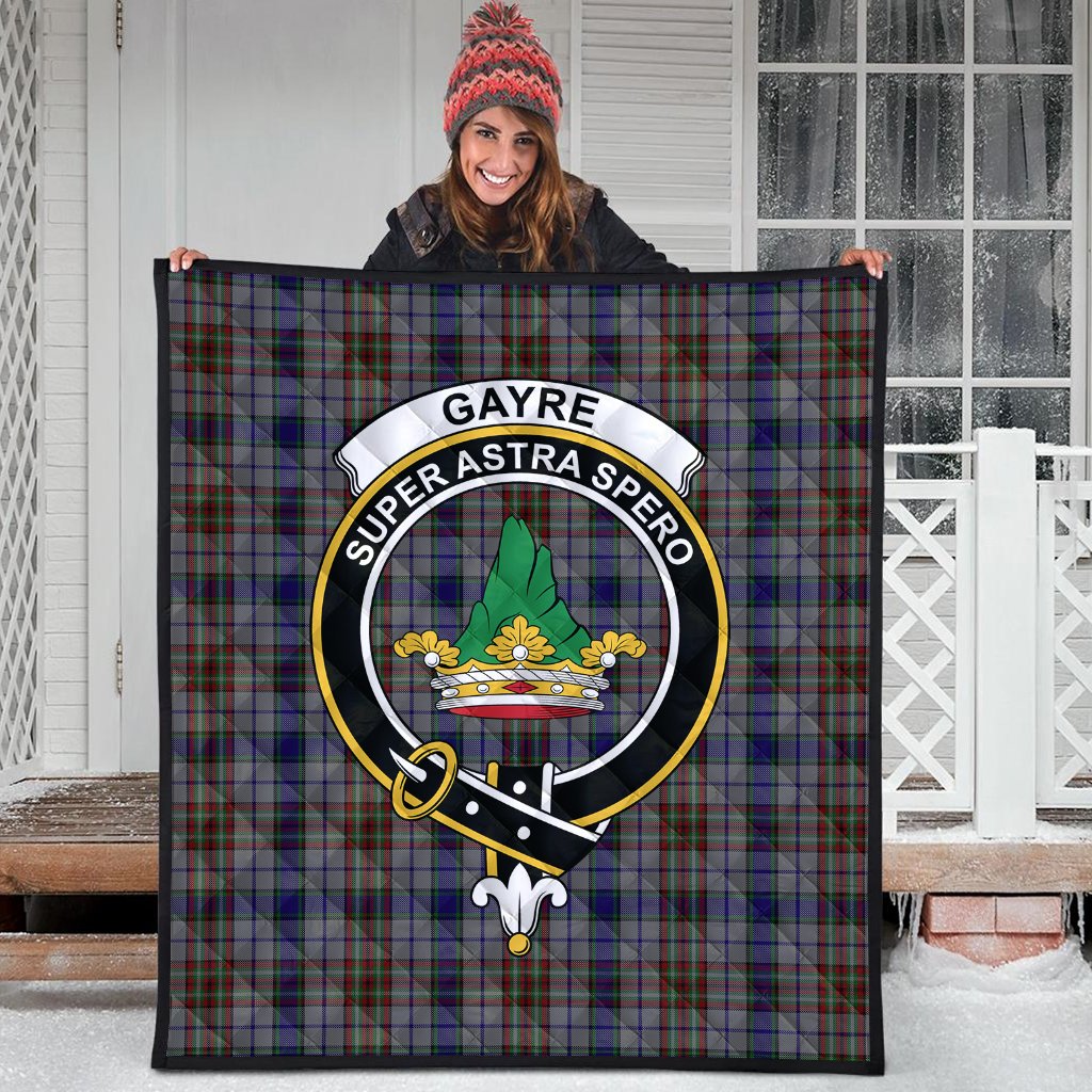 Gayre Hunting Tartan Crest Quilt