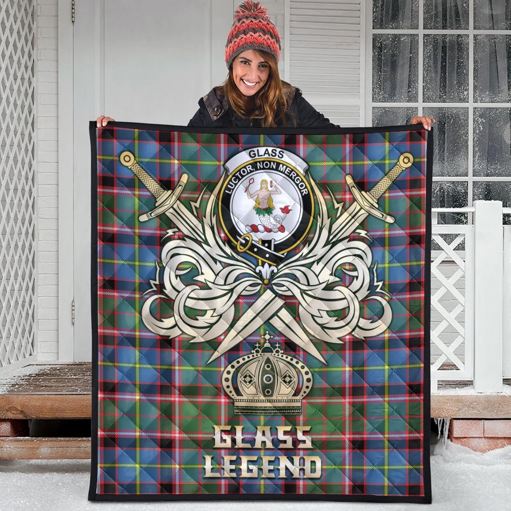 Glass Tartan Crest Legend Gold Royal Premium Quilt
