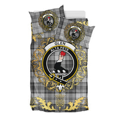 Glen Tartan Crest Bedding Set - Golden Thistle Style