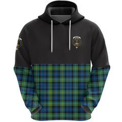 Gordon Ancient Clan Half Of Tartan Hoodie
