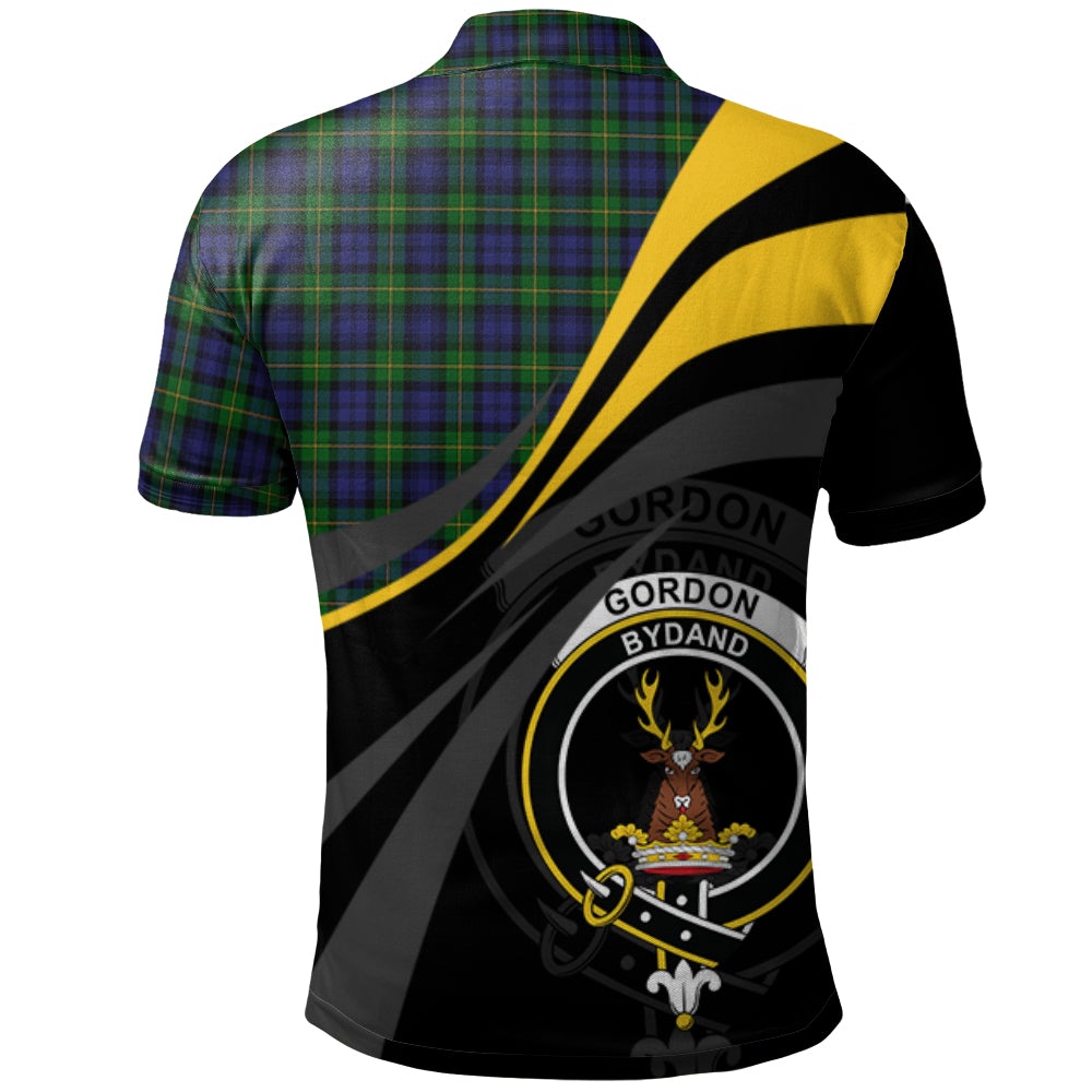Gordon Tartan Polo Shirt - Royal Coat Of Arms Style