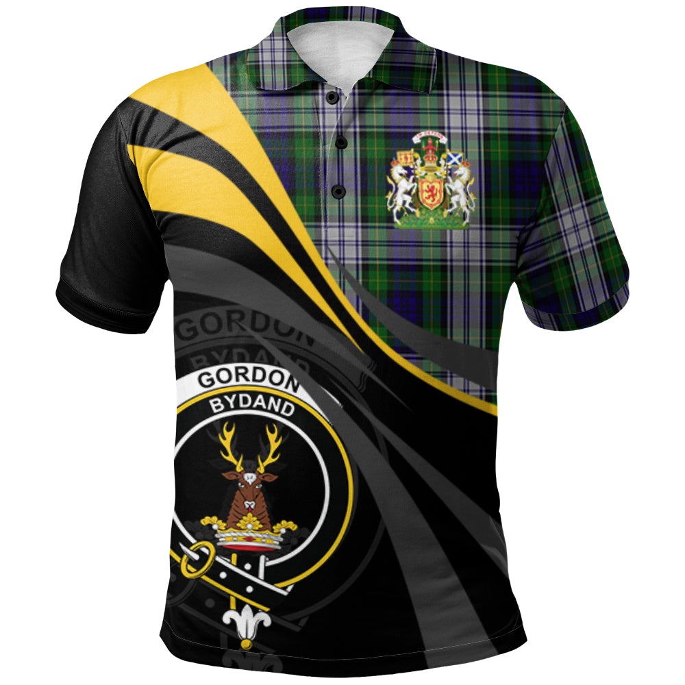 Gordon Dress 06 Tartan Polo Shirt - Royal Coat Of Arms Style
