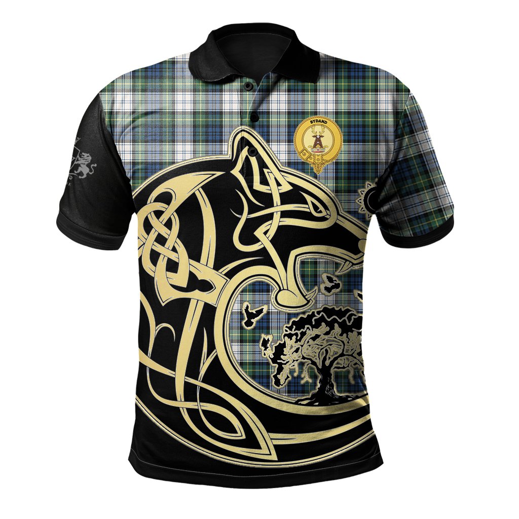 Gordon Dress Ancient Tartan Polo Shirt Viking Wolf