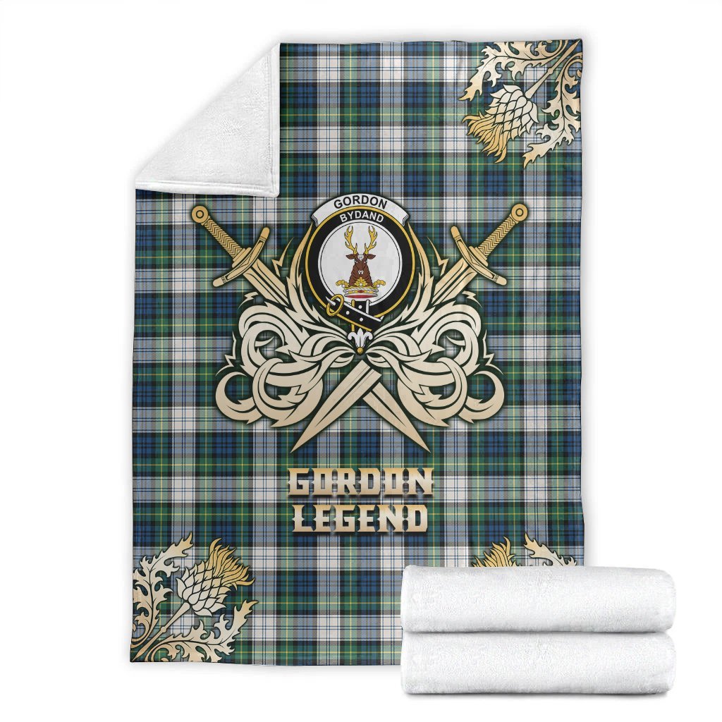 Gordon Dress Ancient Tartan Gold Courage Symbol Blanket